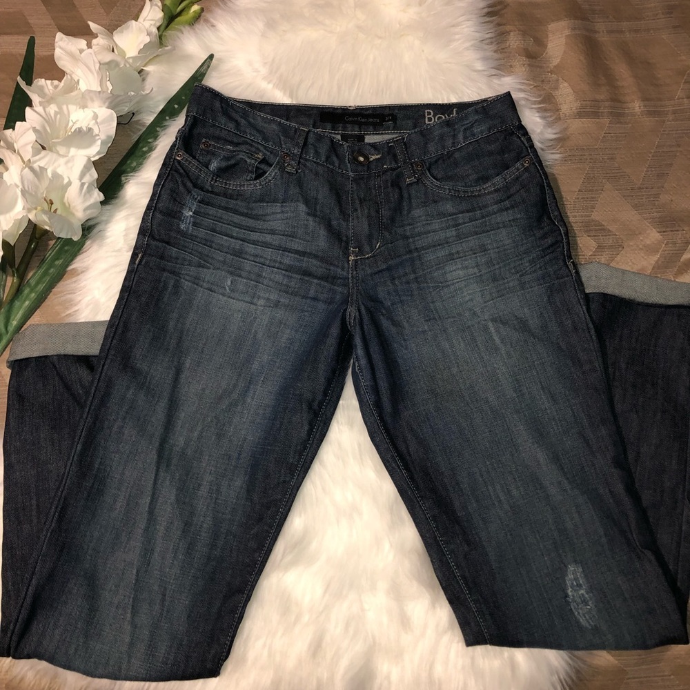 ❤️5/$25 Calvin Klein Boyfriend Fit Ankle Cropped‎ Jeans